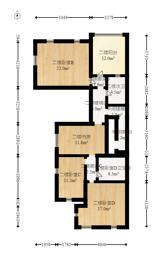 卓越麓山别墅（麓山峰境产权麓山花苑）  6室2厅1卫   560.00万室内图1