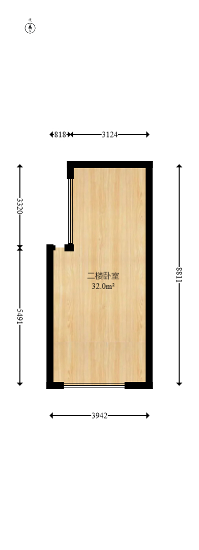 碧桂园星荟 2室1厅1卫 30.8万 碧桂园星荟 2室1厅1卫 30.8万户型图