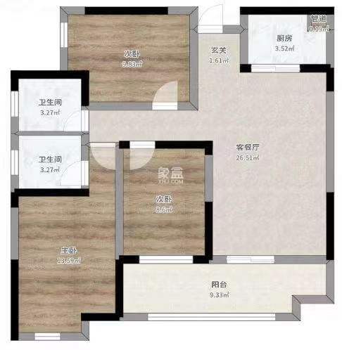 时代新城(翰林府) 3室2厅2卫 40.0万 时代新城(翰林府) 3室2厅2卫 40.0万室内图