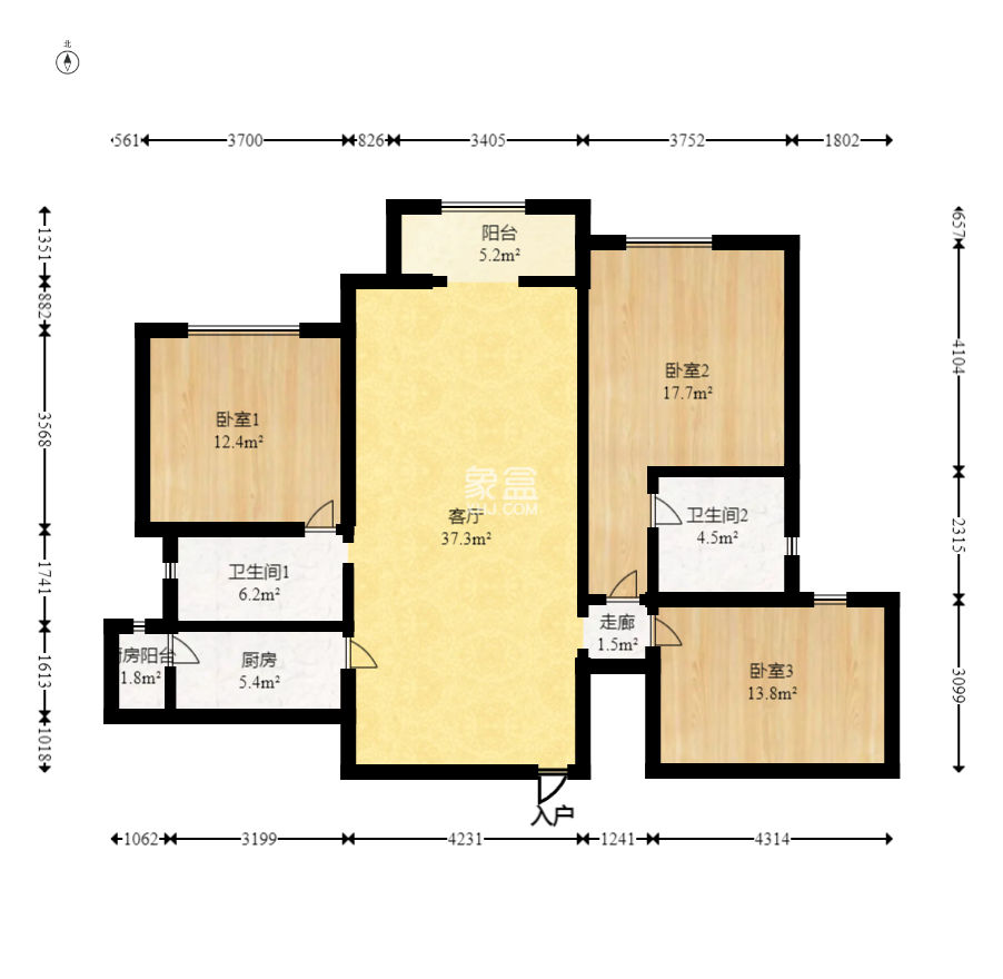 中建信和城  3室2厅2卫   139.00万