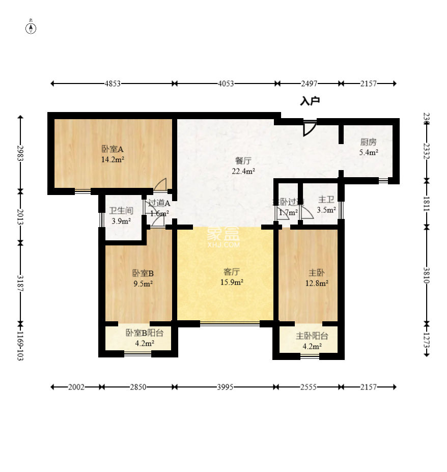 八方小区B区  3室2厅2卫    420.0万
