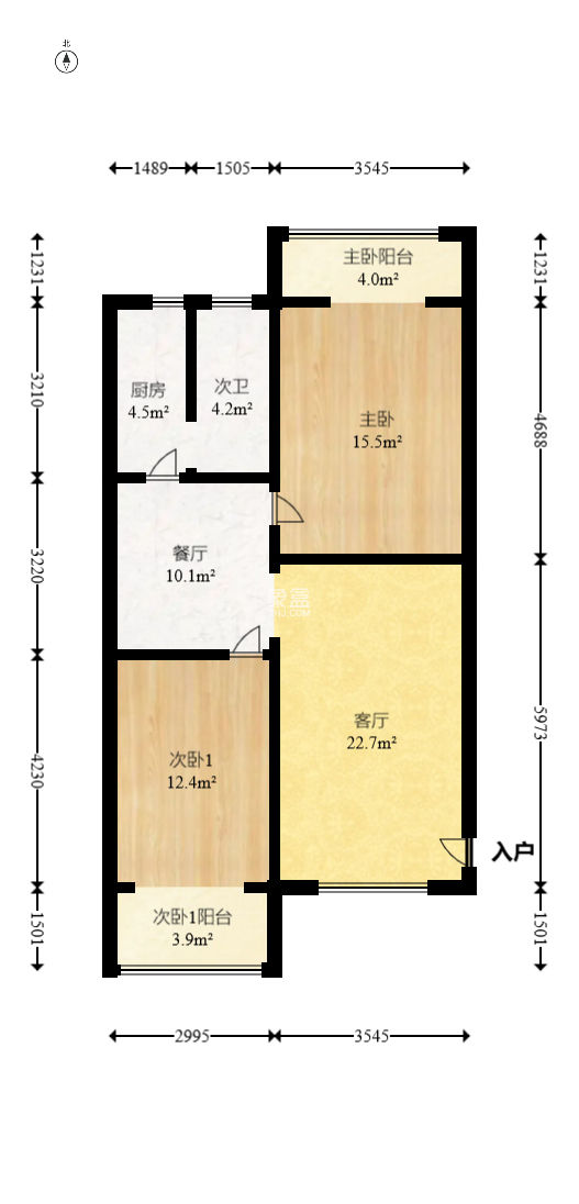 楓林美景 2室2廳1衛 58.80萬