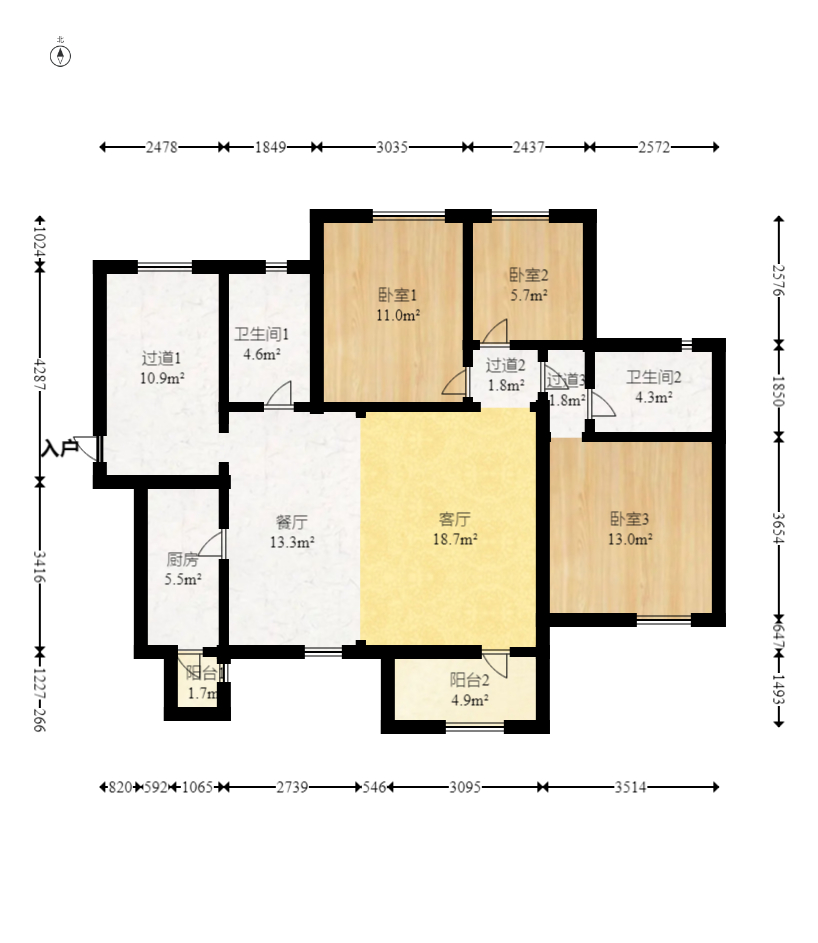时代倾城二期  4室2厅2卫    109.98万 时代倾城二期  4室2厅2卫    109.98万户型图