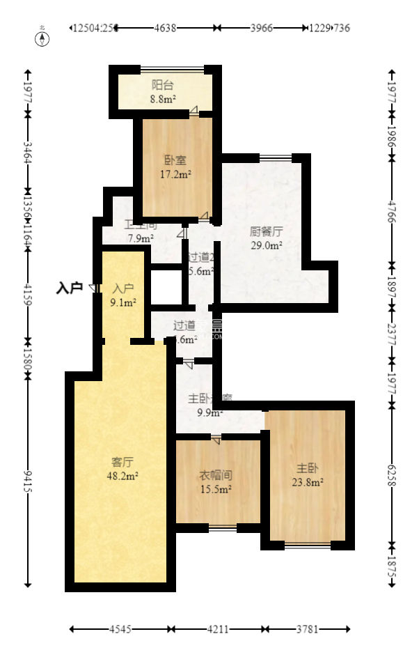 金科东方大院三四期  3室2厅2卫   294.80万