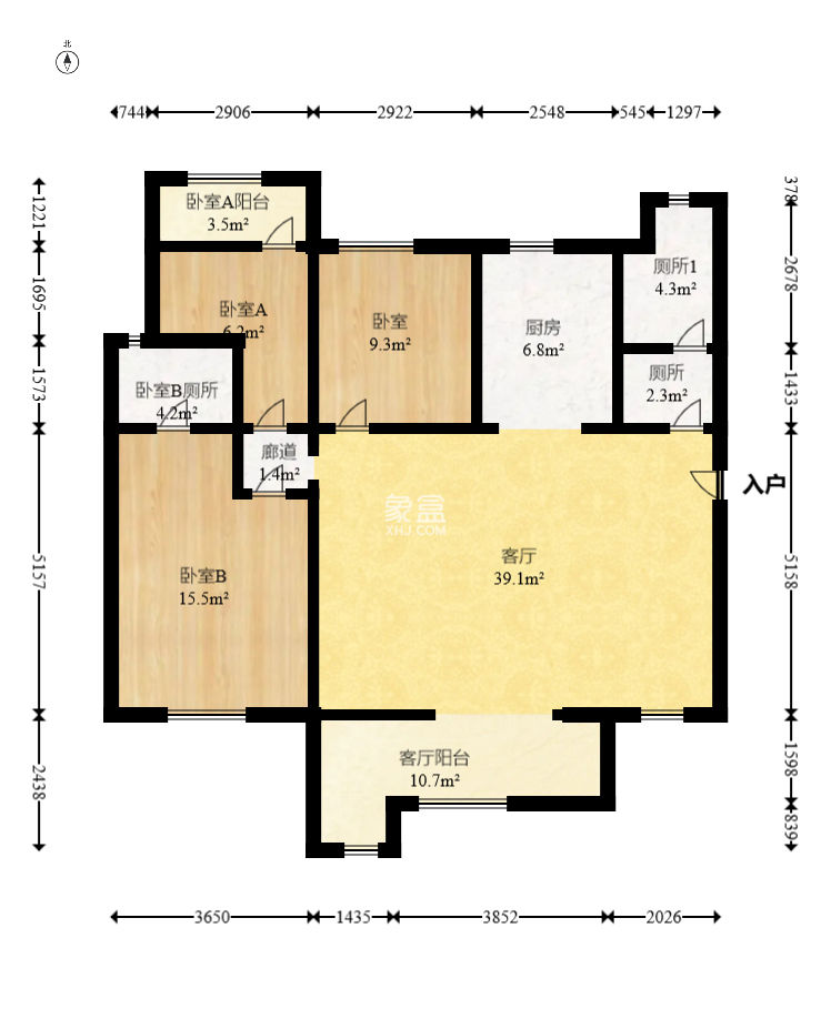 蓝光雍锦半岛  3室2厅2卫   98.00万