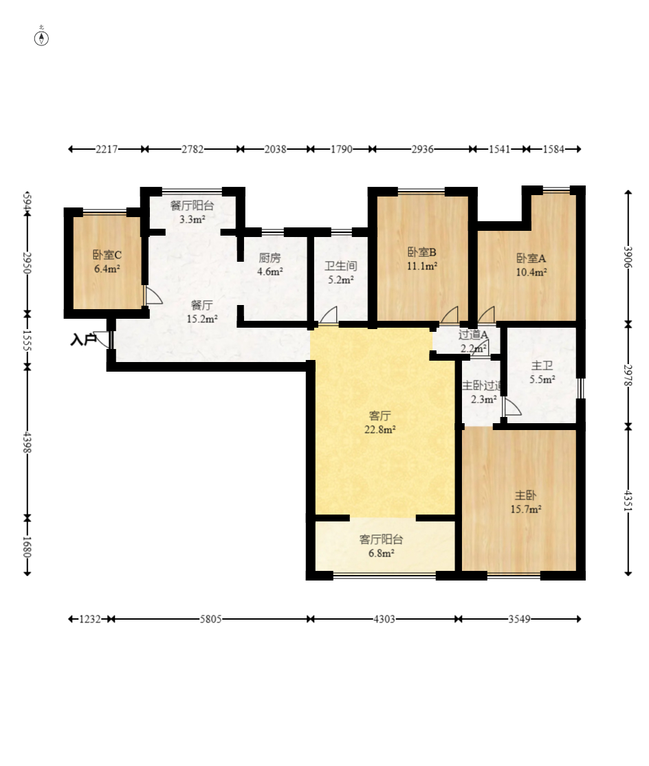 阳光丽城一期 4室2厅2卫 150.0万 阳光丽城一期 4室2厅2卫 150.0万户型图