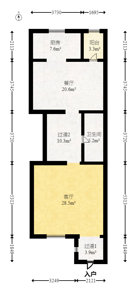龙湖湘风原著（龙湖湘风星城）  4室3厅3卫    245.0万室内图1