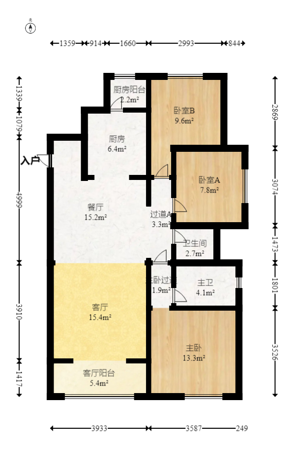 协信星澜汇  3室2厅2卫   175.00万室内图1