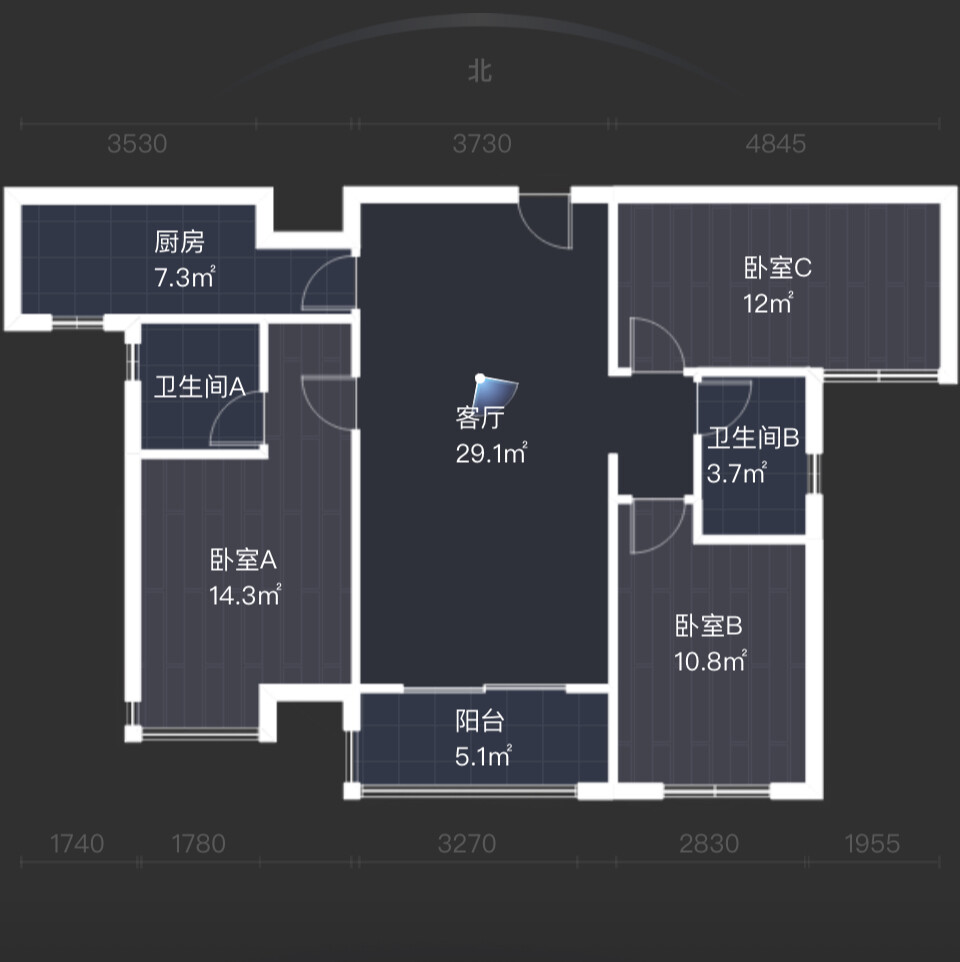 中建玥熙台 3室2厅2卫 73.8万 中建玥熙台 3室2厅2卫 73.8万室内图