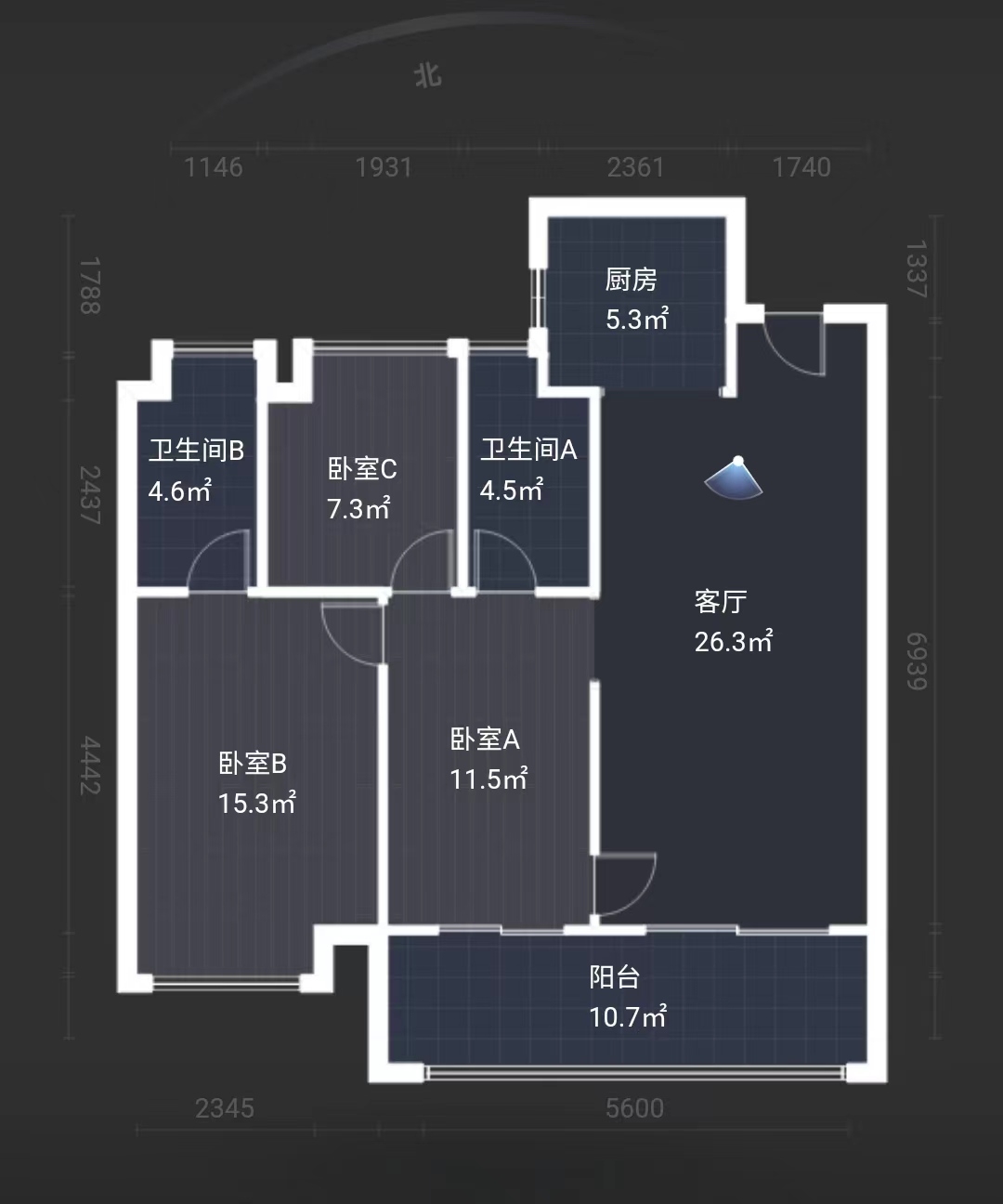 建发央著  3室2厅2卫    80.0万