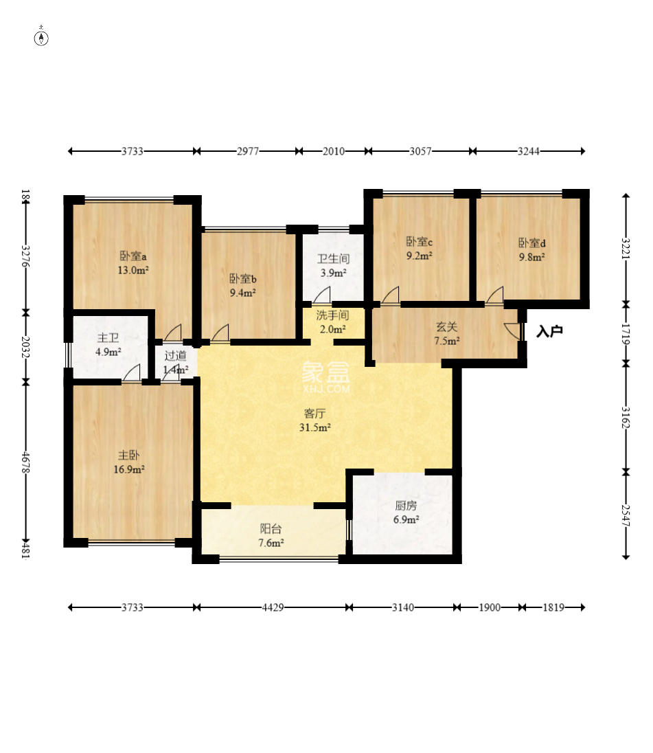 富基世纪公园 5室2厅2卫 82.0万 富基世纪公园 5室2厅2卫 82.0万户型图