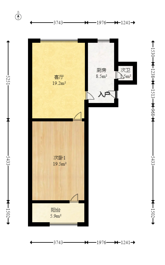 东瓜山一村  1室1厅1卫   21.70万室内图1