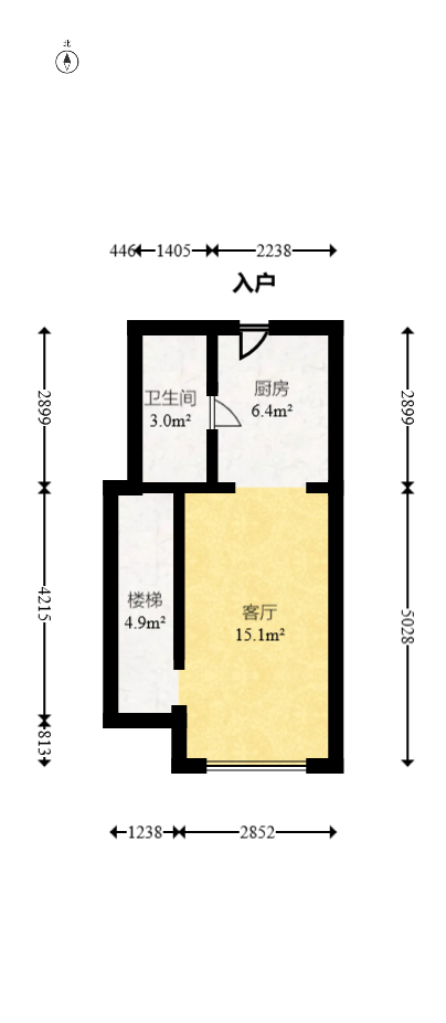 碧桂园星荟  1室1厅1卫   38.00万室内图1