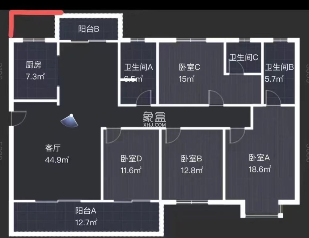 中建江湾壹号  4室2厅2卫   120.00万