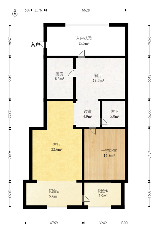 澳海澜庭 4室2厅2卫 126.0万 澳海澜庭 4室2厅2卫 126.0万户型图