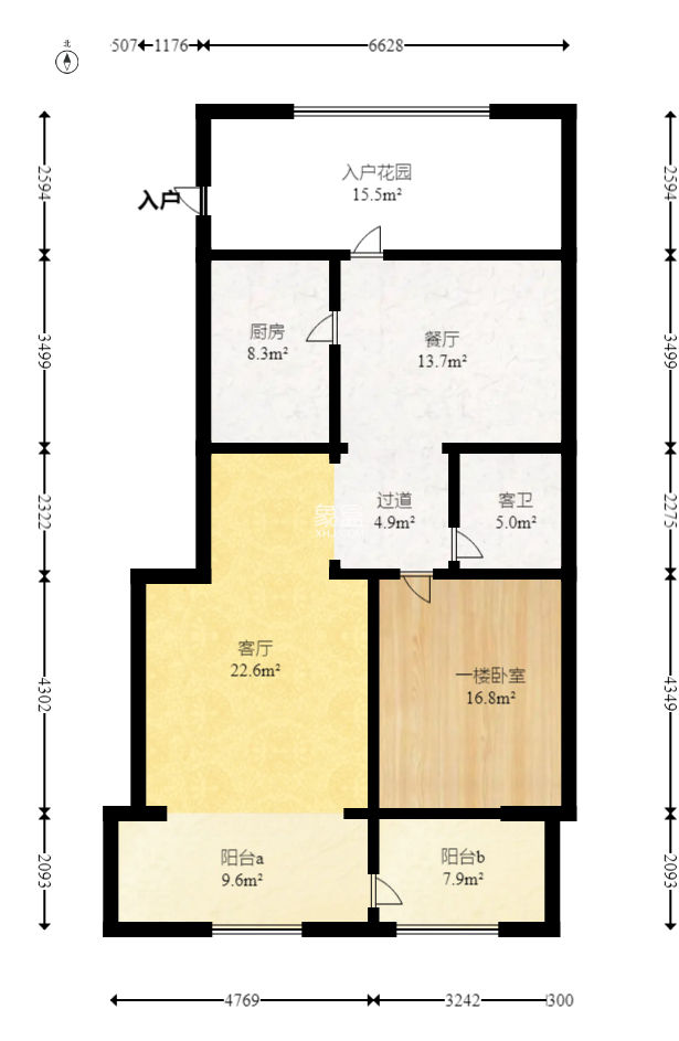 澳海澜庭  4室2厅2卫    126.0万