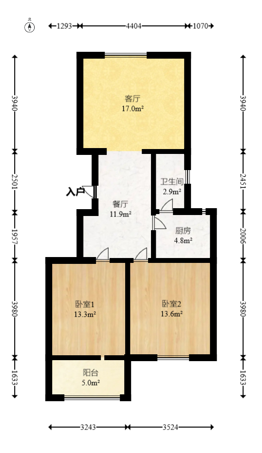 恒达花园  4室2厅3卫    82.8万室内图1