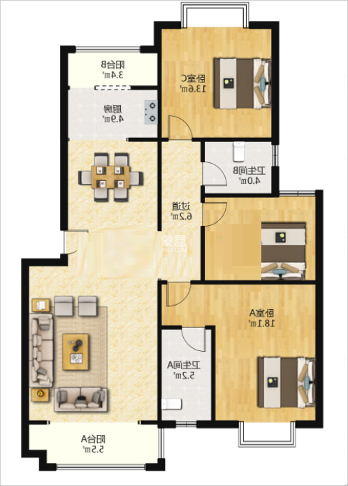 安泰小区  3室2厅1卫   54.80万