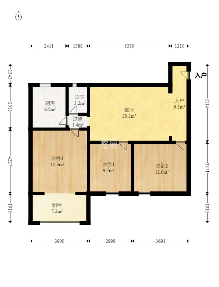 向东南社区  3室2厅1卫    58.0万