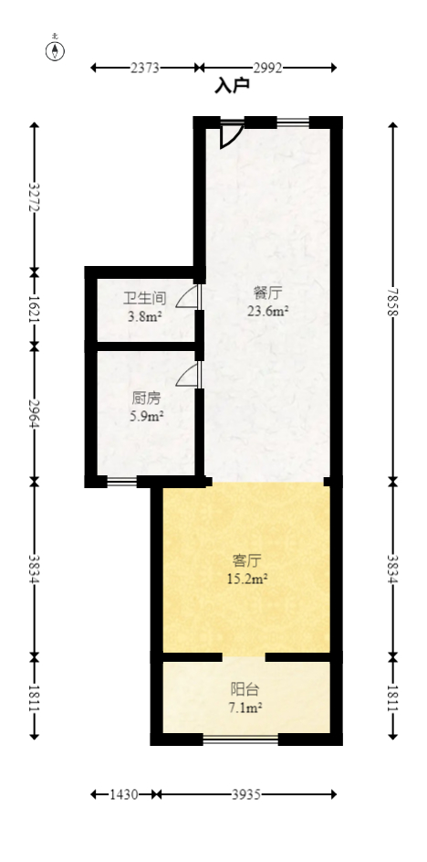 邦盛水岸御园  3室2厅1卫    54.68万室内图1