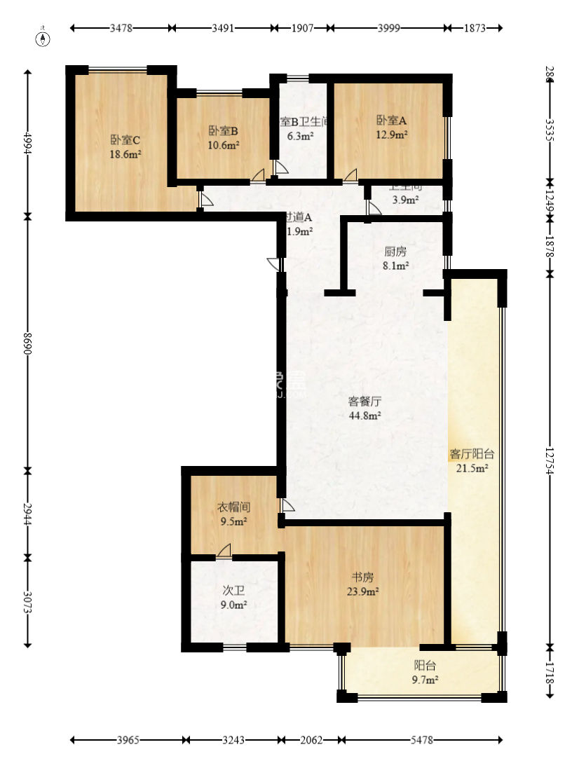 旭辉都会山  4室2厅2卫   468.00万