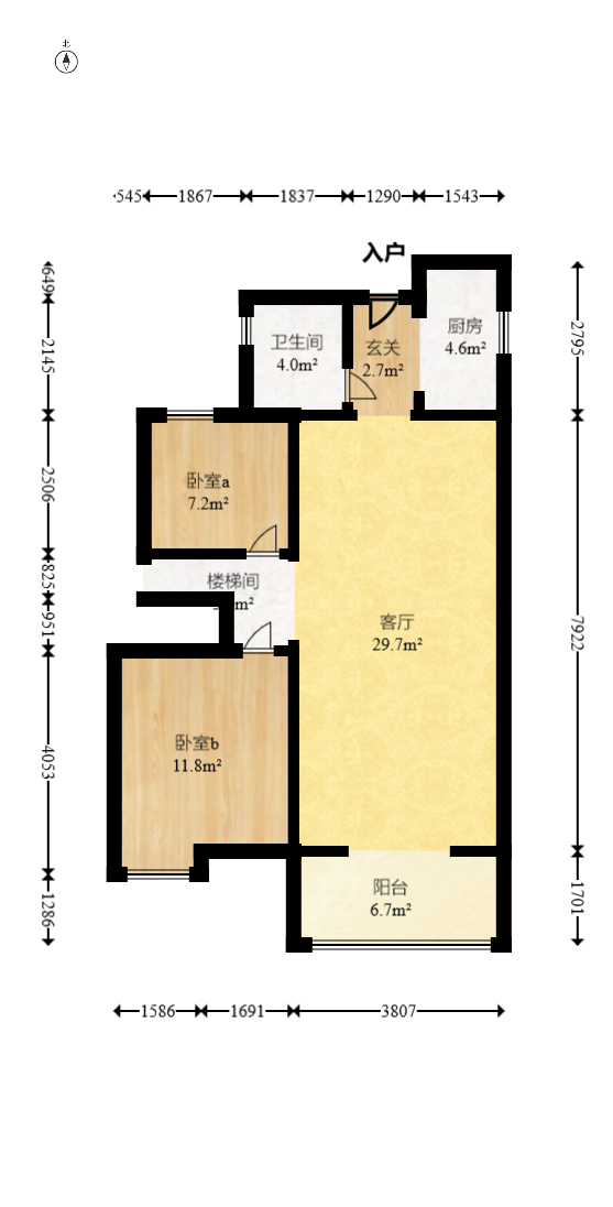 新城国际花都 3室2厅2卫 70.0万 新城国际花都 3室2厅2卫 70.0万户型图