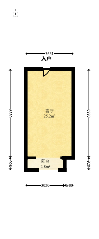 碧桂园星荟 1室1厅1卫 16.4万 碧桂园星荟 1室1厅1卫 16.4万户型图
