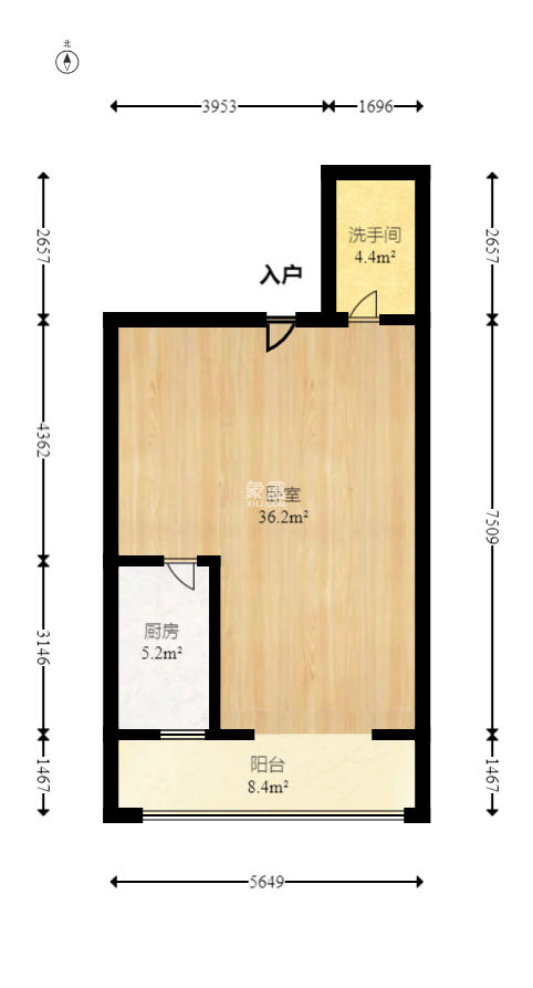都市家园  1室1厅1卫   38.80万