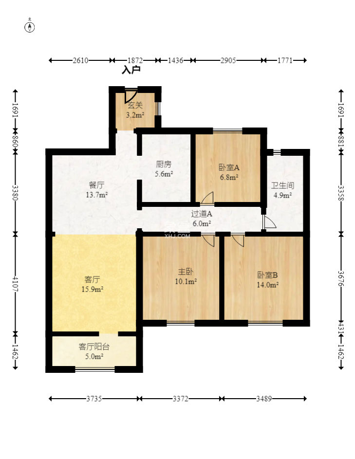 兰亭都荟（璟峰苑）  3室2厅1卫    88.0万