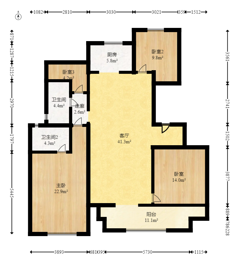 佳源东方璟园  4室2厅1卫    75.0万 佳源东方璟园  4室2厅1卫    75.0万户型图