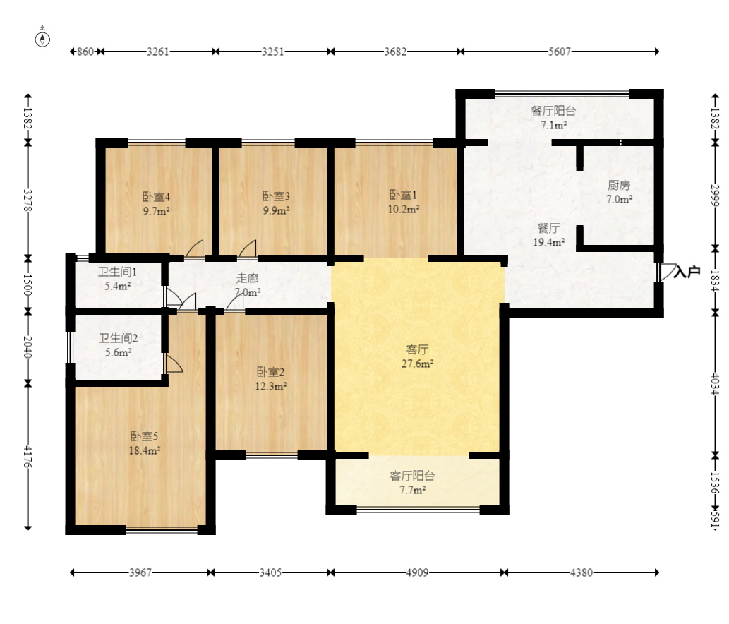 水墨林溪 5室2厅2卫 150.0万 水墨林溪 5室2厅2卫 150.0万户型图