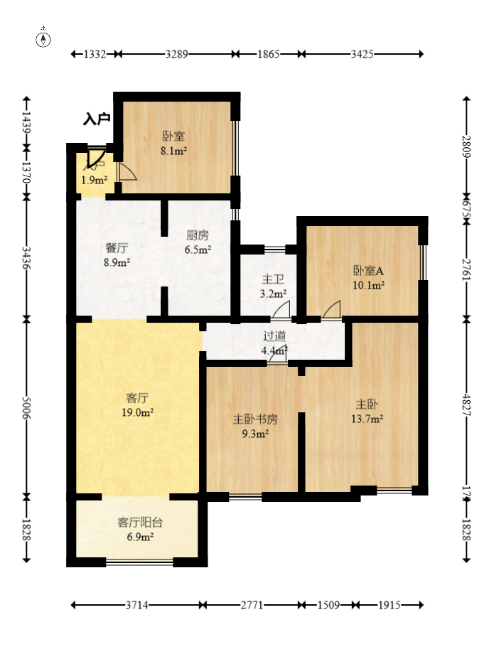 花样年华 3室2厅1卫 72.0万 花样年华 3室2厅1卫 72.0万户型图