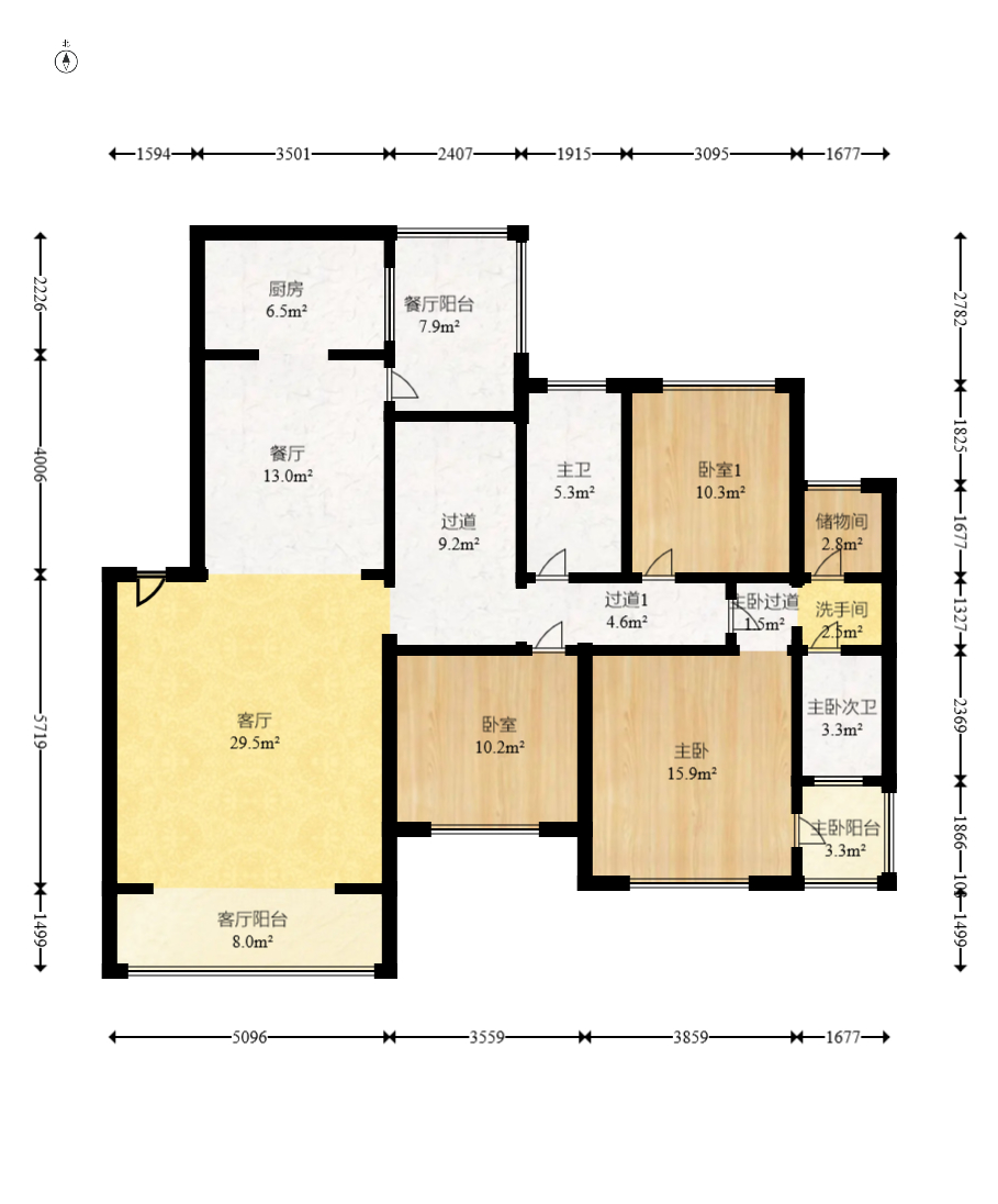 永宏万家里  5室2厅2卫    324.0万 永宏万家里  5室2厅2卫    324.0万户型图