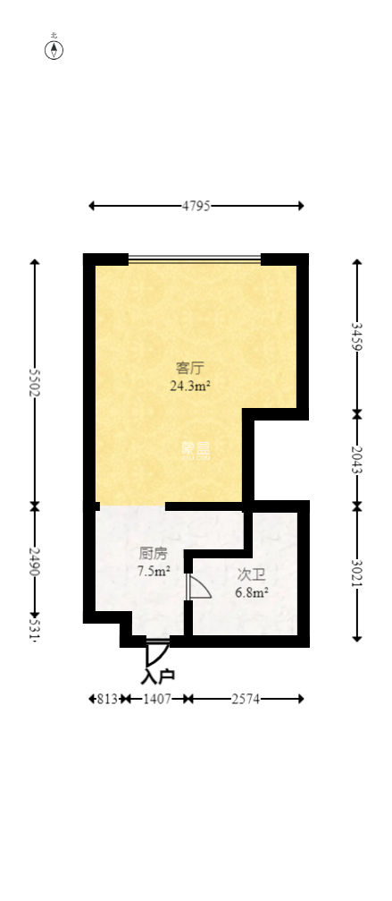 荣盛花语书苑  2室1厅1卫    38.0万