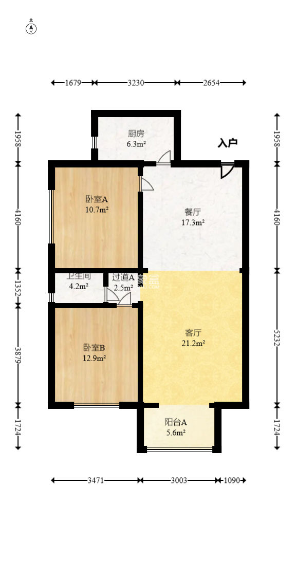 鑫苑木莲世家  2室2厅1卫   98.00万