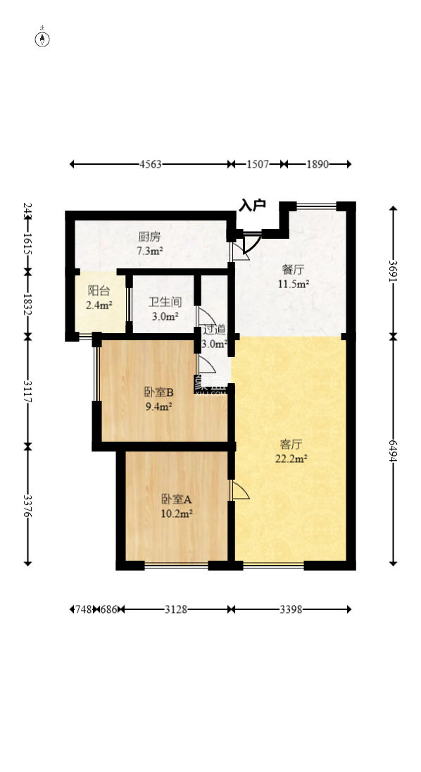 欧莱雅郡  2室1厅1卫   60.00万