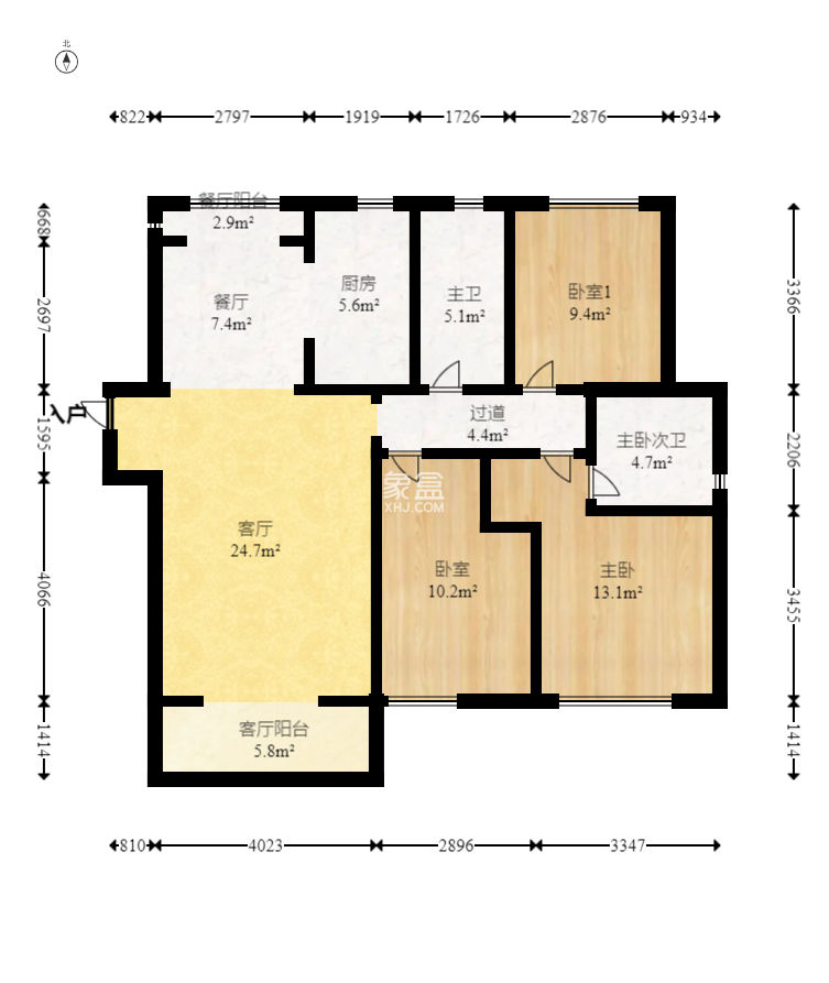 星城春晓  3室2厅2卫    100.0万