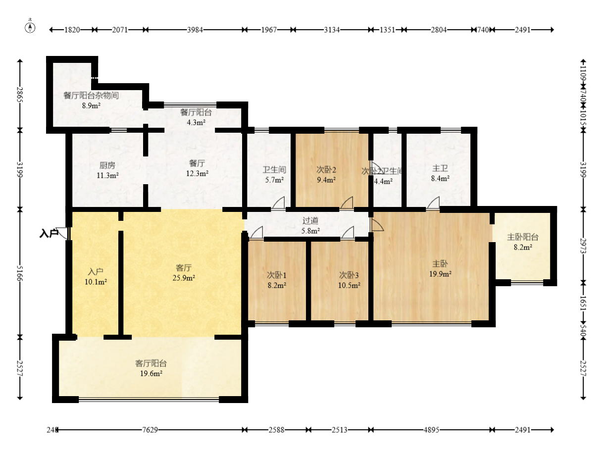 恒基凯旋门一二期 6室2厅4卫 180.0万 恒基凯旋门一二期 6室2厅4卫 180.0万户型图