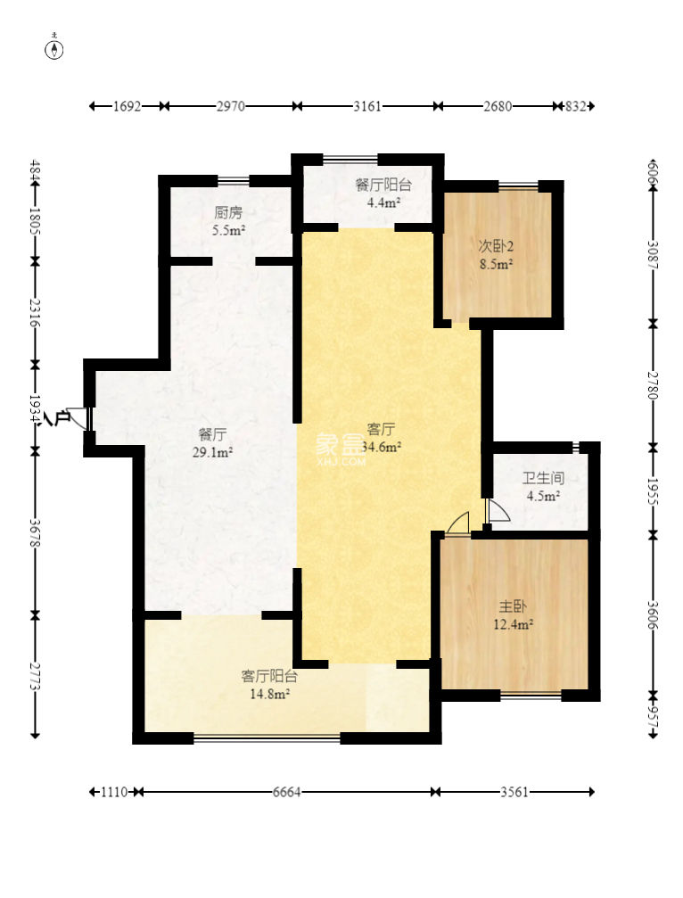 中交建发松雅院  4室2厅2卫   125.00万