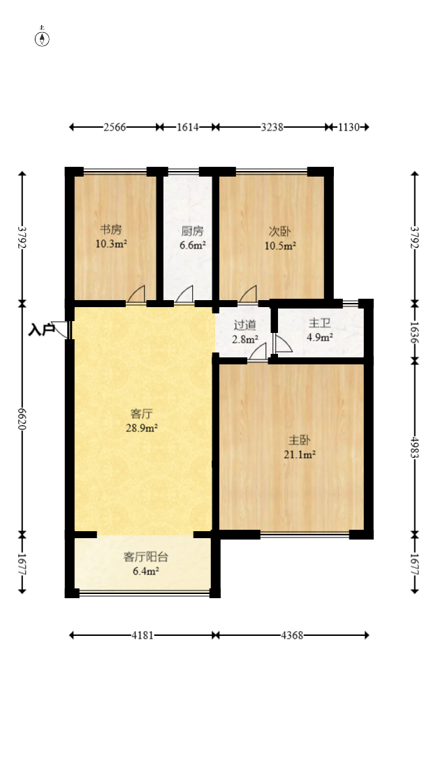山语城一期  3室2厅2卫   90.00万室内图1