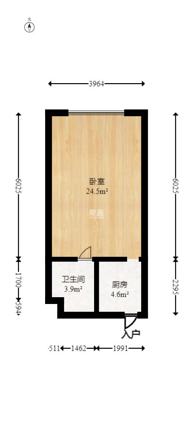 东宸19公馆  1室1厅1卫   45.00万
