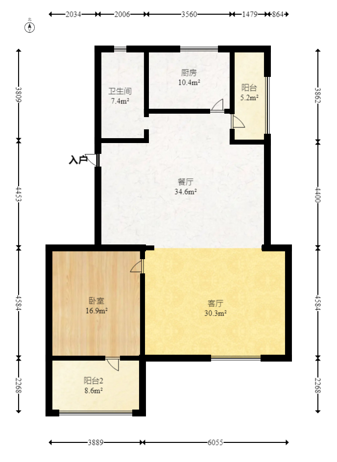 广悦星苑润园  5室2厅3卫   190.00万室内图1