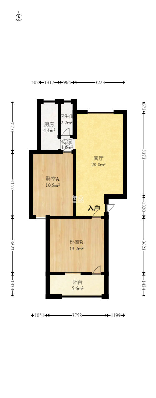 六亩地  2室1厅1卫   33.00万