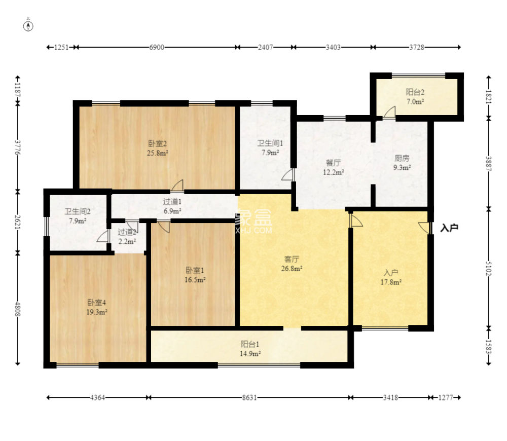 玛丽的花园（金色阳光家园）  5室2厅2卫    120.0万