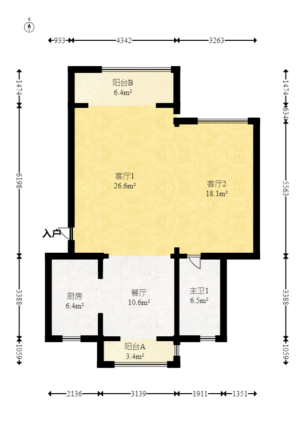 阳光城尚东湾蓝莓苑 4室2厅2卫 140.0万 阳光城尚东湾蓝莓苑 4室2厅2卫 140.0万户型图