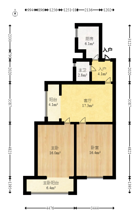 省政府五所  2室1厅0卫   84.00万室内图1