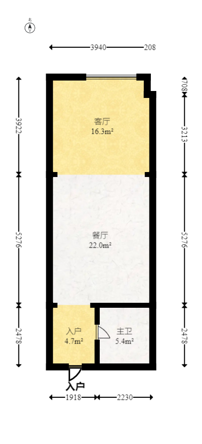 金科时代中心 1室1厅1卫 40.0万 金科时代中心 1室1厅1卫 40.0万户型图