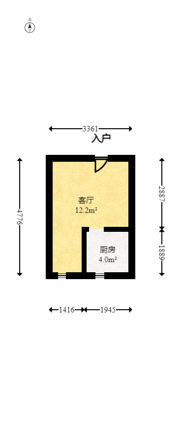 联美品格  1室1厅1卫   43.00万室内图1
