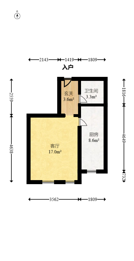 中建芙蓉工社  1室1厅1卫   31.80万室内图1