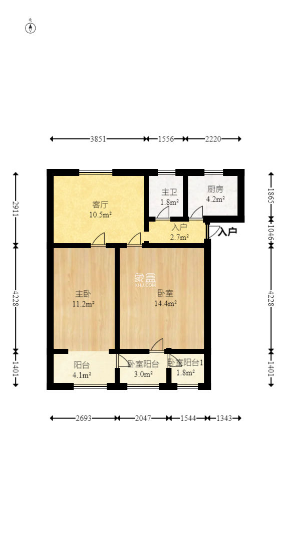 省文物商店宿舍  2室1廳1衛(wèi)   45.00萬